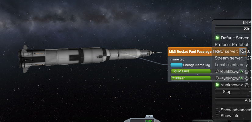 A picture of the kerbal apollo rocket